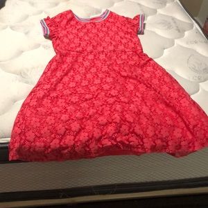 This is a pink lace dress that is really cute